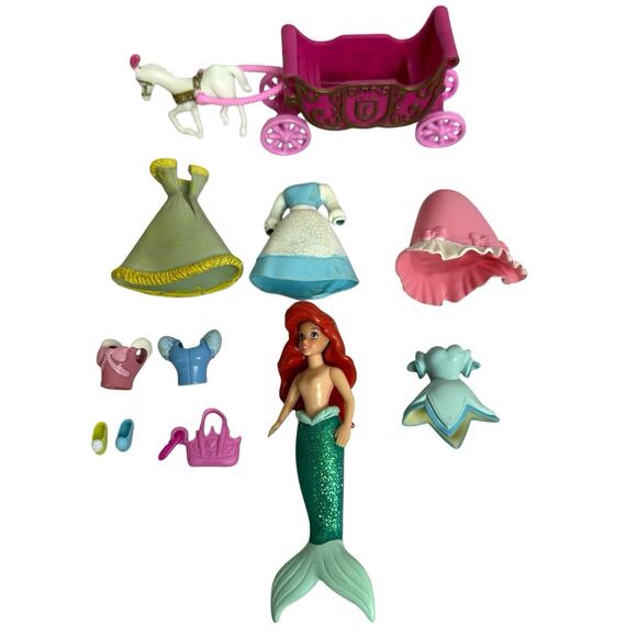 Polly Pocket Vintage Disney Princess Lot Little Mermaid - Picture 1 of 15
